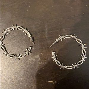 Barbed wire earrings